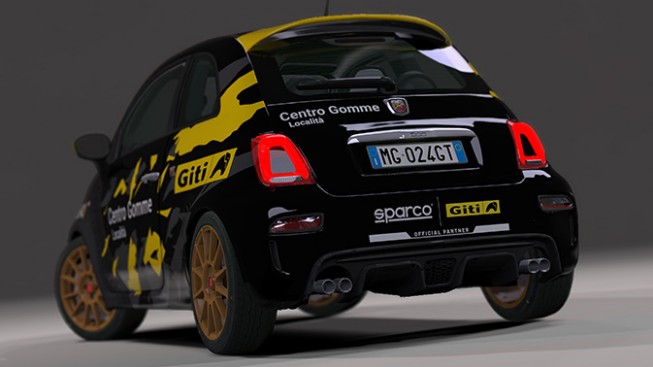 Abarth 595 - Auto di cortesia per i clienti dei dealers italiani Sparco | Giti Abarth 595 - Auto di cortesia per i clienti dei dealers italiani Sparco | Giti