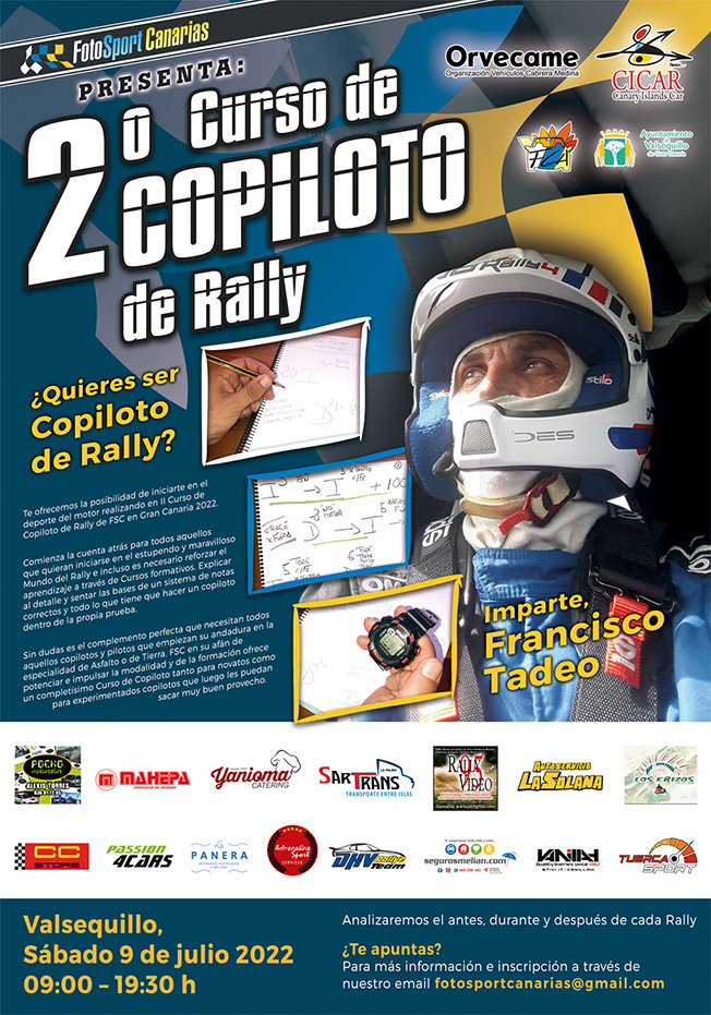 Foto Sport Canarias - 2° Curso de Copiloto de Rally Gran Canaria Foto Sport Canarias - 2° Curso de Copiloto de Rally Gran Canaria