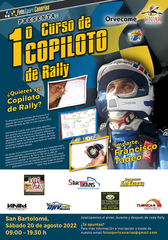 Foto Sport Canarias - 1° Curso de Copiloto de Rally Lanzarote Foto Sport Canarias - 1° Curso de Copiloto de Rally Lanzarote