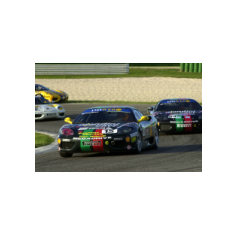 Ivan Benaduce precede Adriano Baso - Ferrari Challenge Italia - Trofeo Pirelli 2002 - Misano Adriatico II